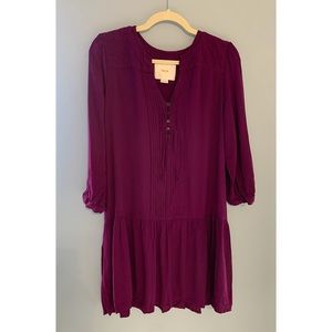 Anthropologie Maeve Galina Drop Waist Dress L